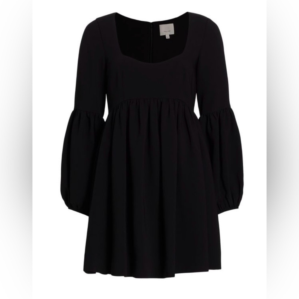 Cinq A Sept Dorina Mini Dress in Black; Size 2 - Picture 5 of 14